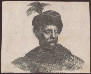 Studie av en polsk adelsmann som byste, fra serien «Principii del disegno» av Stefano della Bella