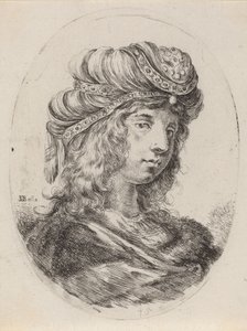 Sultaness in a banded turban, turned to the right, 16491650. av Stefano della Bella