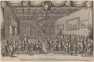 Banketten til Piacevoli, 1627. av Stefano della Bella