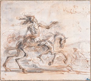 Døden på slagmarken, mellom 1640 og 1650 av Stefano della Bella
