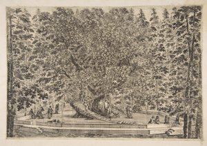 Trehuset på Pratolino, ca. 1653. av Stefano della Bella