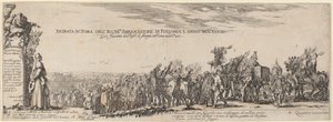 Tittelside for innreise til Roma til Hans eksellens den polske ambassadøren, 1633. av Stefano della Bella