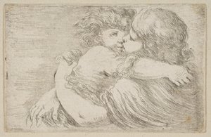 Two Children Embrace, ca. 1662. av Stefano della Bella