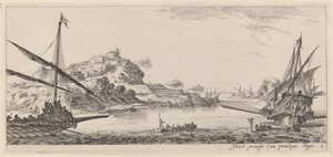 To bysser og deres lanseringer, i eller før 1647. av Stefano della Bella