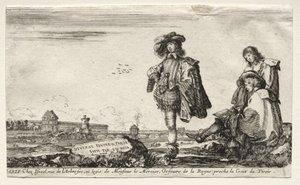 Ulike figurer og landskap av Stefano della Bella