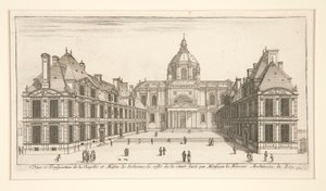 Utsikt og perspektiv av kapellet og huset til Sorbonne av Stefano della Bella