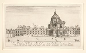 Utsikt og perspektiv av kapellet og huset til Sorbonne av Stefano della Bella