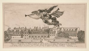 Veue et Perspective du Palais Cardinal (Utsikt og perspektiv av Cardinal Palace) av Stefano della Bella
