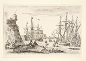 Utsikt over et hjørne av Calais (Vue d av Stefano della Bella
