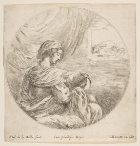 Virgin Nursing the Christ Child, ca. 1641. av Stefano della Bella
