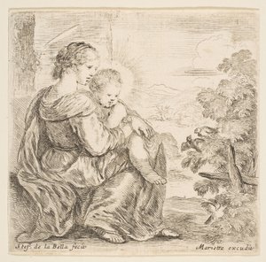 Jomfru og Kristusbarn, 1641. av Stefano della Bella