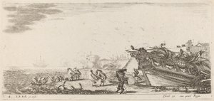 Windy Harbor, 1644. av Stefano della Bella