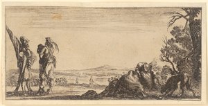To soldater foran en slette av Stefano della Bella