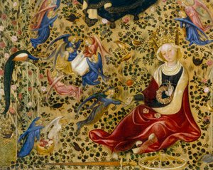 Saint Catherine of Alexandria, detalj av Madonna del Roseto