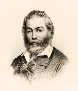 Frontispice fra en 1860-utgave av "Leaves of Grass", en diktsamling av den amerikanske poeten Walt Whitman av Stephen Alonzo Schoff