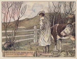 Illustrasjon til Den øde landsbyen av Oliver Goldsmith (fargelitografi) av Stephen Reid