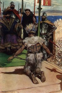 Montezuma II ble tatt til fange av Hernan Cortés i 1519 av Stephen Reid