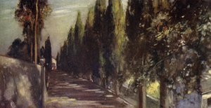 The Avenue of the Encounter, San Miniato (farge litho) av Stephen Reid
