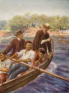 Illustrasjon av biskop Pattesons liv (fargelitografi)