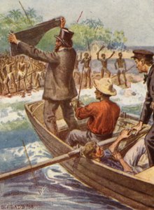 Illustrasjon av biskop Pattesons liv (fargelitografi)