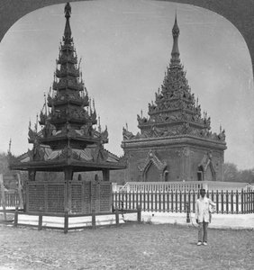 King Mindons Tomb, Royal Palace, Mandalay, Burma, 1908