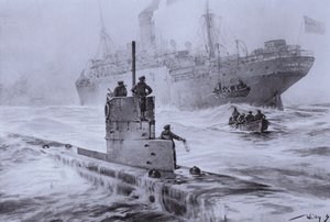 Versenkung des britischen Handelsschiffs Linda Blanche durch das deutsche U-Boot U-21 vor Liverpool, Erster Weltkrieg, 30. Januar 1915