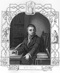 Gotthold Ephraim Lessing (1729-1781) gravert av Albert Henry Payne (1812-1902) av Storck