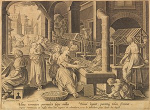 Silkeekstraksjon Vermis sericus, etter 1640.