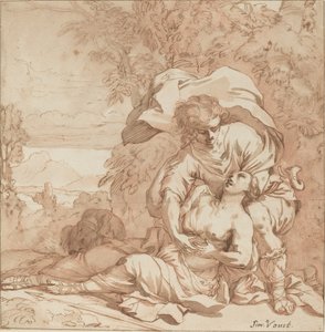 Procris og Cephalus (?) av Studio of Simon Vouet