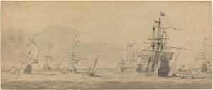 Marine av Style of Willem van de Velde the Younger