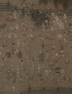 Ett hundre barn i lek, 1100-1200-tallet. av Su Hanchen