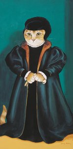 Illustrasjon fra Cats Galore! A Compendium of Cultured Cats (utgitt 2015) av Susan Herbert