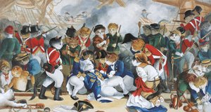 Illustrasjon fra Cats Galore! A Compendium of Cultured Cats (utgitt 2015) av Susan Herbert