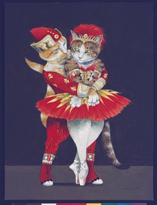 Illustrasjon fra Cats Galore! A Compendium of Cultured Cats (utgitt 2015) av Susan Herbert