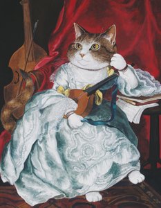 Illustrasjon fra Cats Galore! A Compendium of Cultured Cats (utgitt 2015)