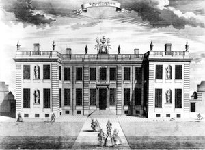 Utsikt over Marlborough House i Pall Mall, Westminster, 1741