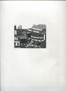 Skorsteiner (tregravering) av Suzanne Cooper