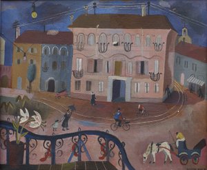 Gatescene (olje på lerret)