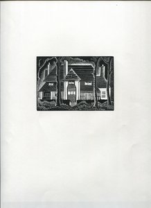 Huset i skogen (tregravering)