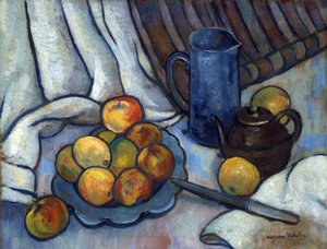 Epler, tekanne og mugge - Peinture de Suzanne Valadon (1865-1938), ca 1919 - Olje på lerret, 50,4x65,4 - Privat samling