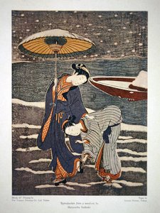 Handelsreklame for Toppan Printing Co. Ltd. Tokyo av Suzuki (after) Harunobu