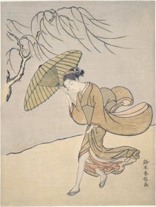 En vindfull dag om sommeren av Suzuki Harunobu