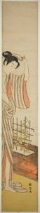 Skjønnhet og Morning Glories av Suzuki Harunobu