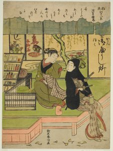 C wear hayashi at Asakusa (Asakusas sexspalte), fra Te-serien ``Eng ght Fashio na be view ws of Edo (Furyu Eight Views of Edo)