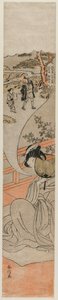 Courtesane drømmer om barndommen hennes, ca. 1770. av Suzuki Harunobu