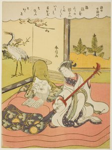 Fukurokuju, fra serien "The Seven Gods of Good Luck in the Floating World (Ukiyo Shichi Fukujin)" av Suzuki Harunobu