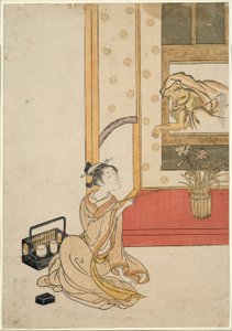 Å gi Daruma en røyk av Suzuki Harunobu