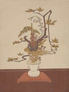 Ike Bana-blomsterarrangement i Ike-no-bo-stilen, sannsynligvis 1765., sannsynligvis 1765. av Suzuki Harunobu