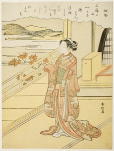 Ise, fra en serie uten tittel med trettiseks udødelige poeter av Suzuki Harunobu