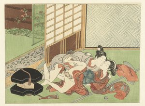 Kjærlighetspar på tatami-matter.